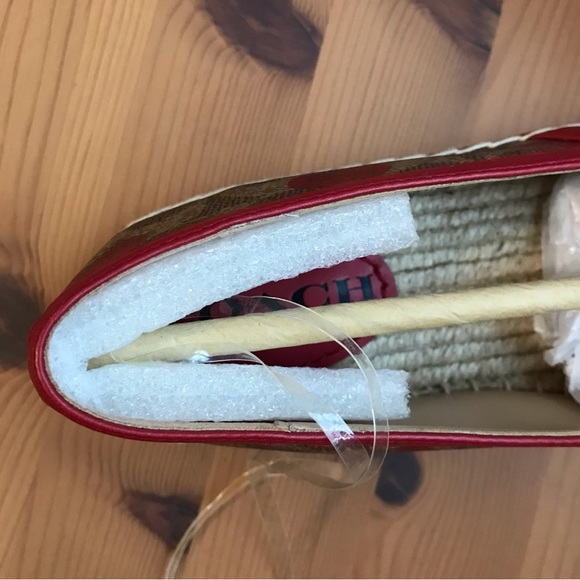 ❤️ Coach Collins Espadrille Shoes Heart Print Electric Red 6 6.5 7 🌺 - Picture 8 of 10